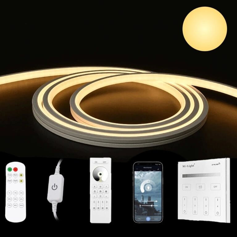 7 meter led flex warm wit midi top view – complete set verlichting