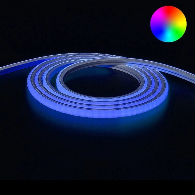 7 meter neon led flex RGB midi top view – losse strip
