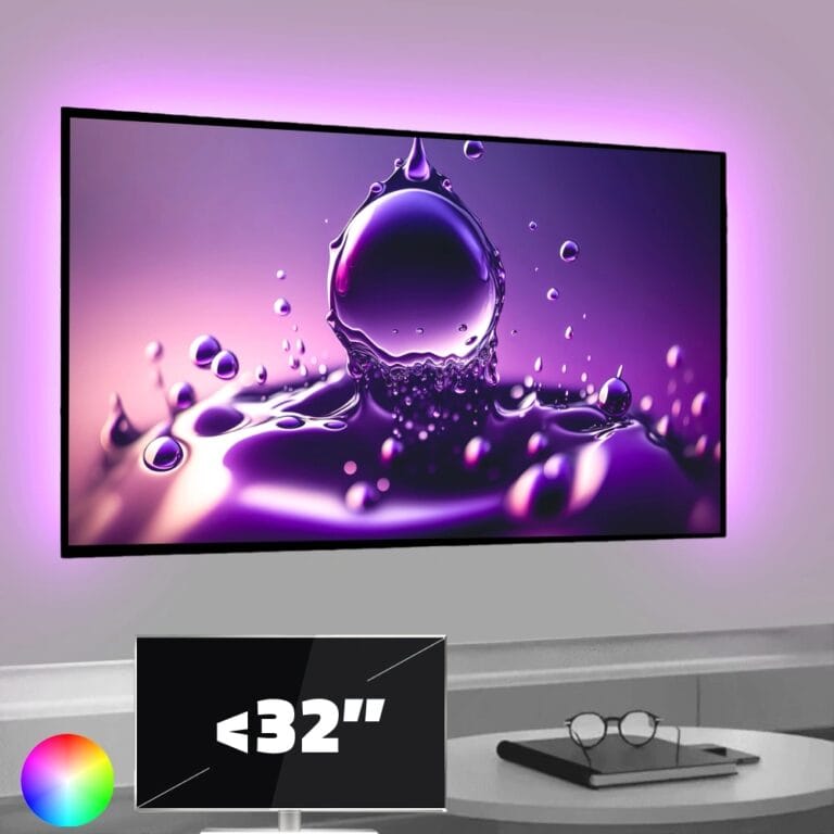 Tv led strip set met 3 RGB strips voor tv’s tot 32 inch