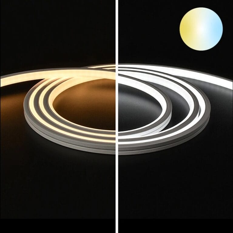 2,5 meter neon led flex dual white midi top view – losse strip