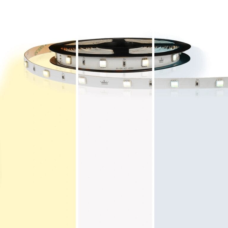 4 meter dual white led strip basic met 240 leds – losse strip