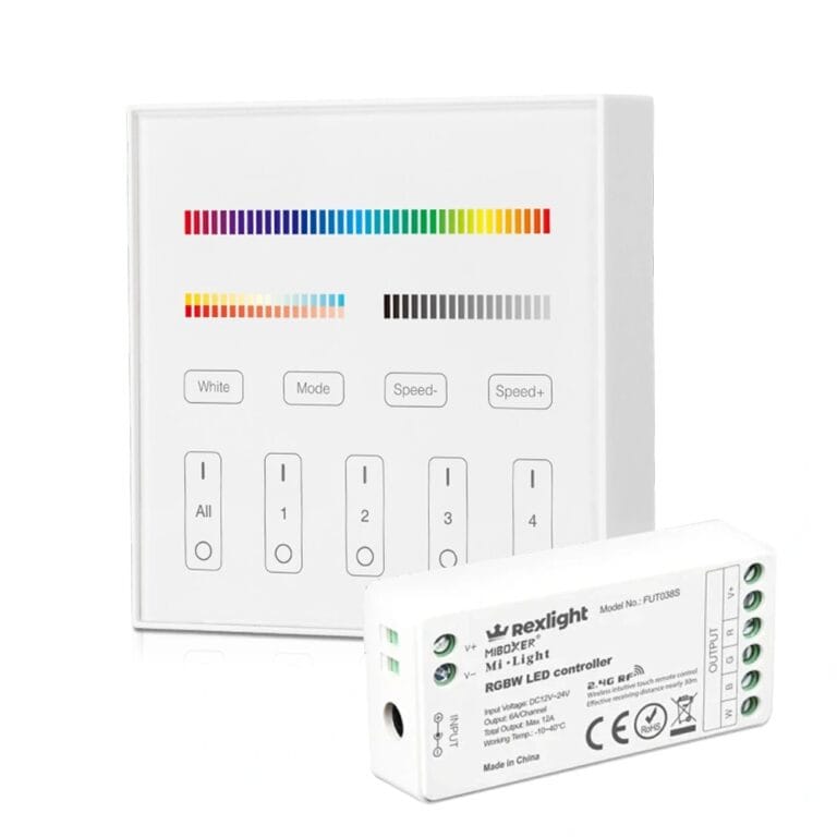 Touch panel wandbediening inclusief controller draadloos op batterij