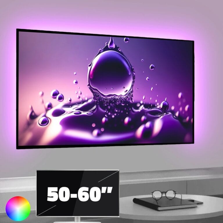 Tv led strip set met 3 RGB strips voor tv’s van 50 tot 60 inch