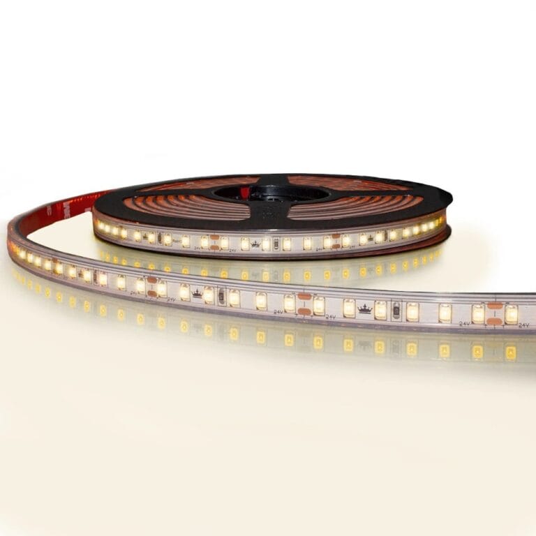 10 meter led strip constant current warm wit waterdicht – 3000 kelvin – 1200 leds 24v