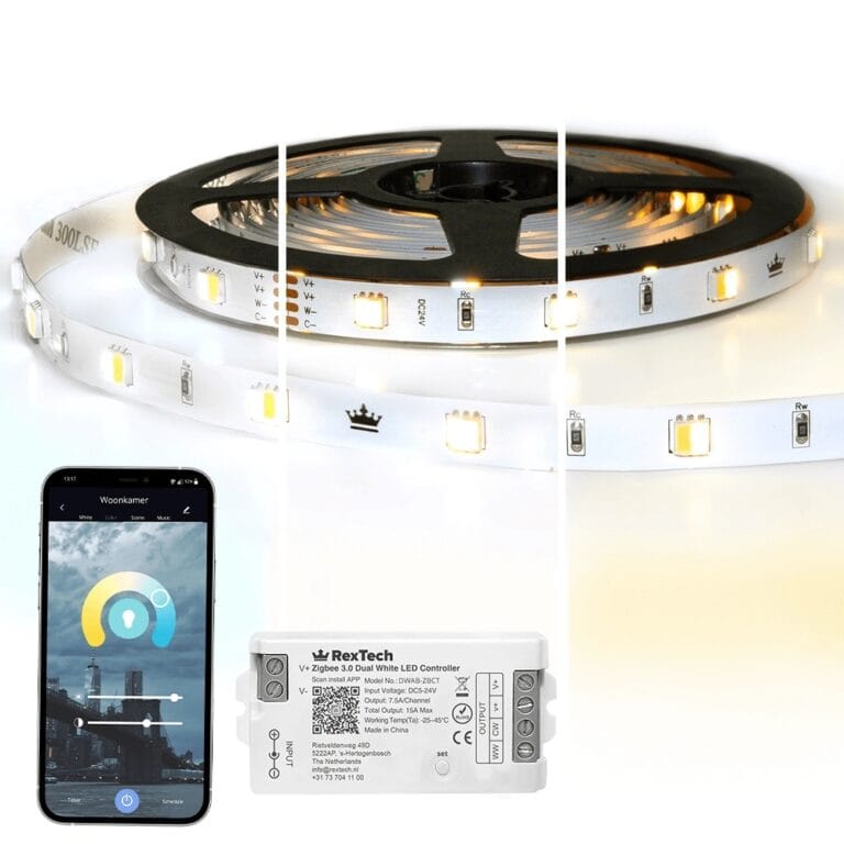 24 meter complete set dual white led strip met zigbee controller