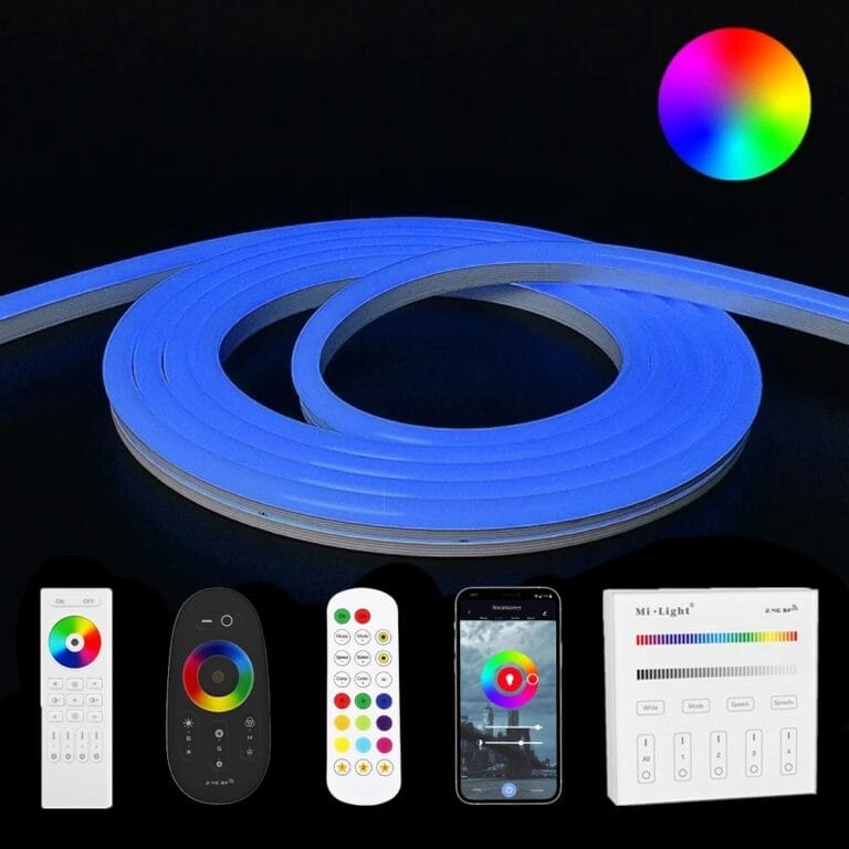 3 meter RGB neon led flex maxi rond – complete set neon verlichting