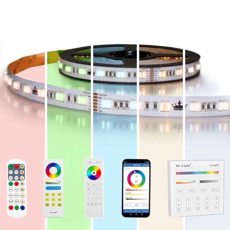 8 meter RGBWW led strip premium met 480 leds – complete set