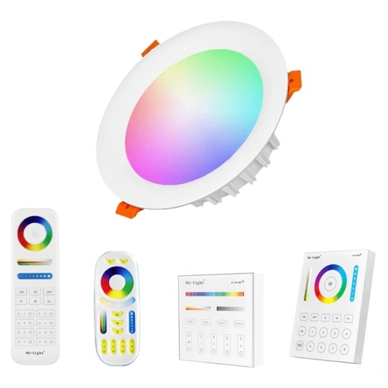 RGBWW led inbouwspot met afstandsbediening 1-4 lampen 18 watt