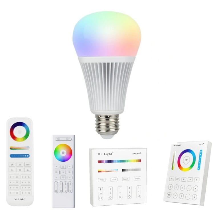 RGBWW led lamp met afstandsbediening 9w e27 1 tot 4 lampen