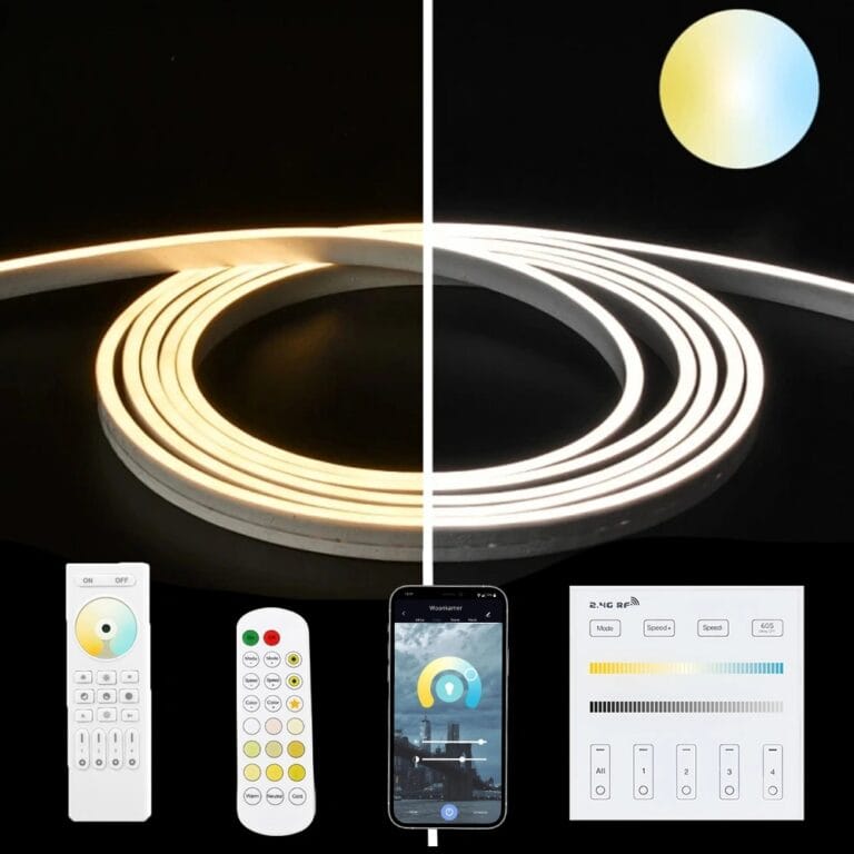 1 meter led flex dual white midi recht – complete set verlichting