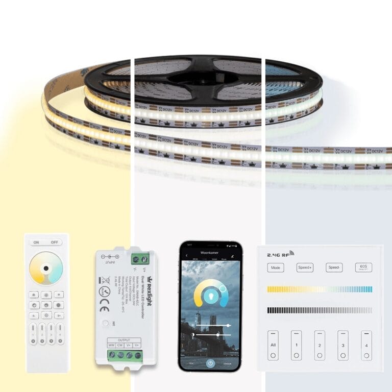 45 meter dual white led strip complete set – prime 608 leds