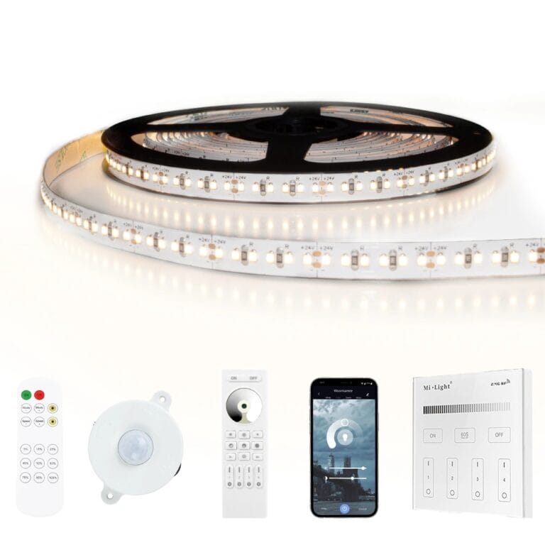 5 meter – 1200 leds complete led strip set helder wit pro