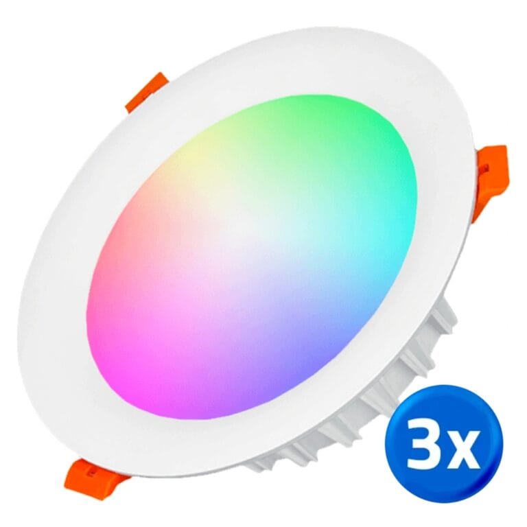 RGBWW led inbouwspot downlight 18 watt – voordeelset van 3 stuks