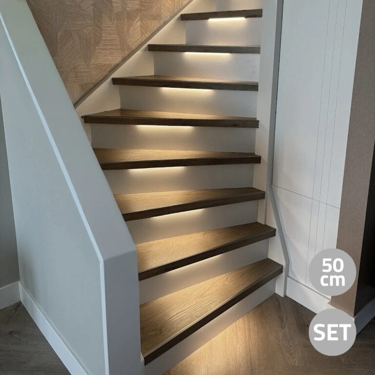 Trapverlichting led strip helder wit – complete set 50 cm
