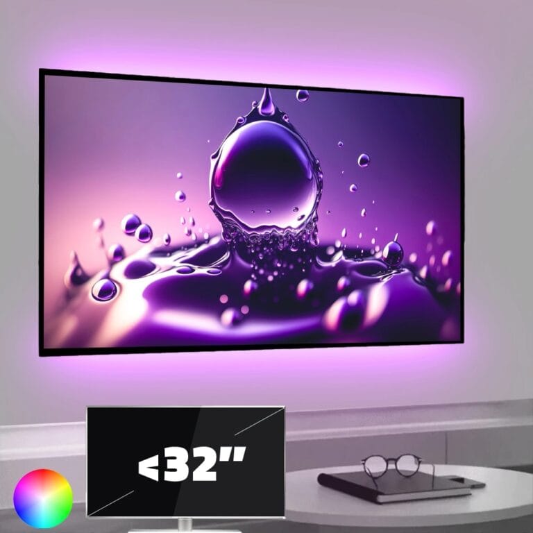 Tv led strip set met 2 RGB strips voor tv’s tot 32 inch