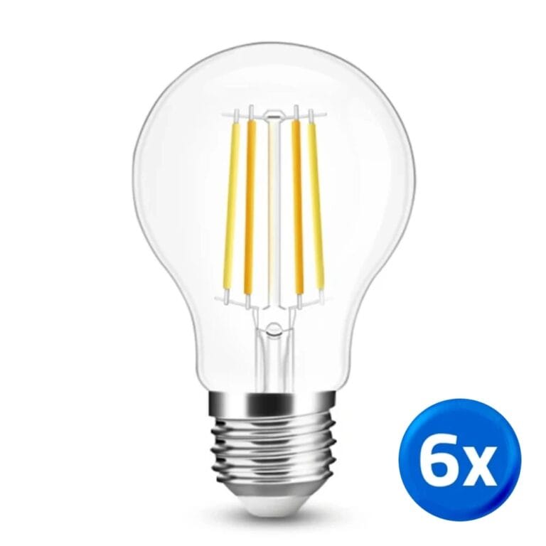 Zigbee led filament lamp dual white 7w e27 fitting – voordeelset van 6