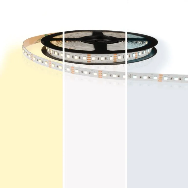 1 meter dual white led strip premium met 120 leds – losse strip