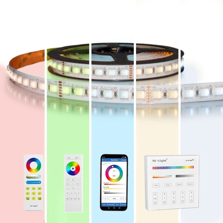 6 meter RGBWW led strip pro met 576 leds – complete set