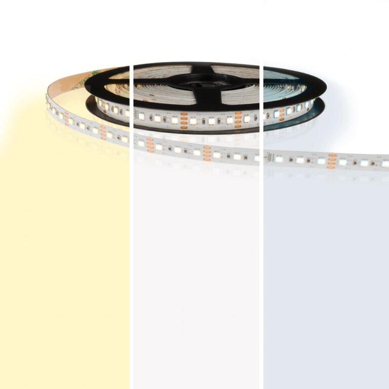 5 meter dual white led strip premium met 600 leds – losse strip