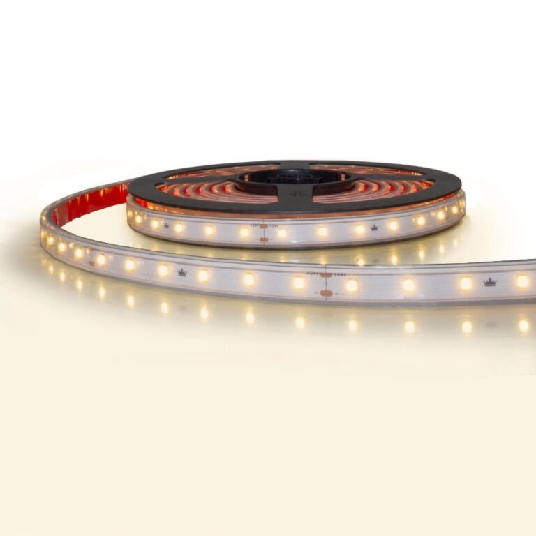 10 meter constant current led strip waterdicht 24v – 1 lange lengte – 600 leds warm wit 2700k