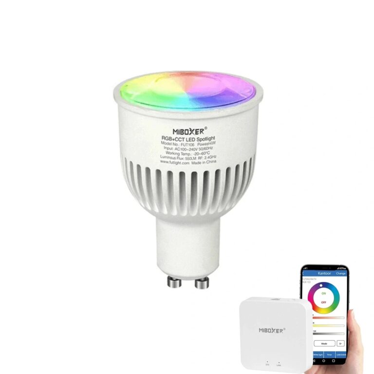 Milight wifi led spot set RGBWW mét wifi module 5 watt gu10
