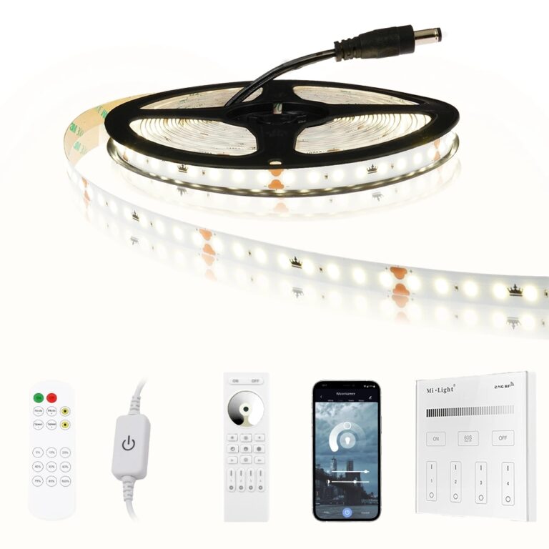 10 meter led strip helder wit – complete set – basic 128 leds p/m