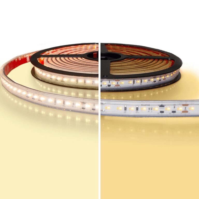 5 meter led strip ip65/67 24v – dim to warm – 224 leds p/m