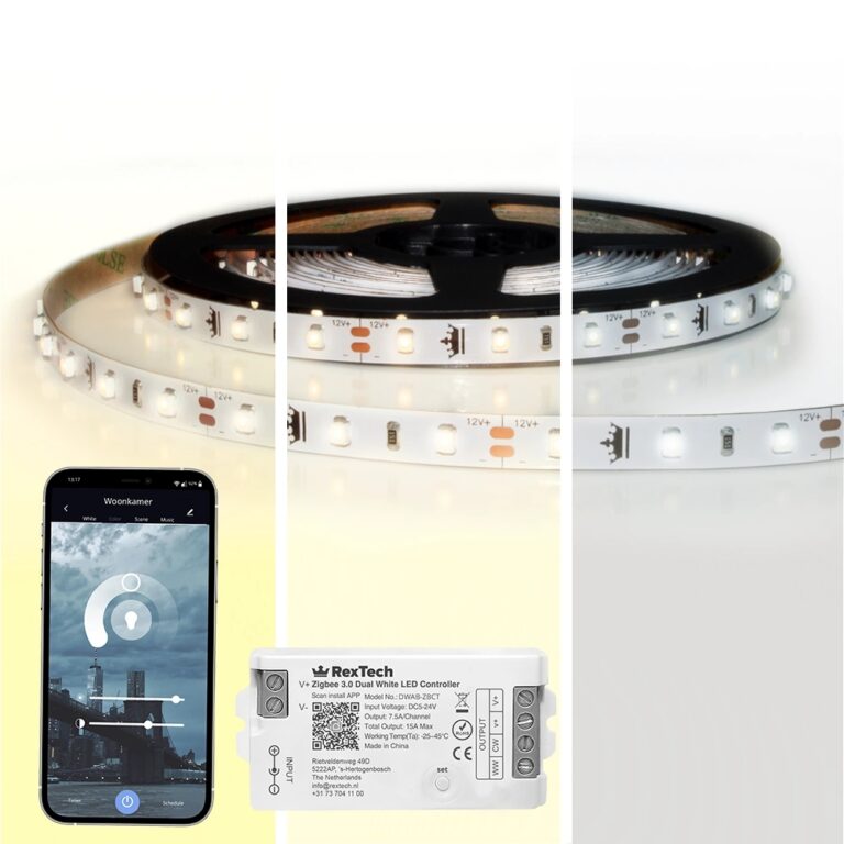 Hue compatible – Zigbee controller met 1 meter witte ledstrip – Complete set