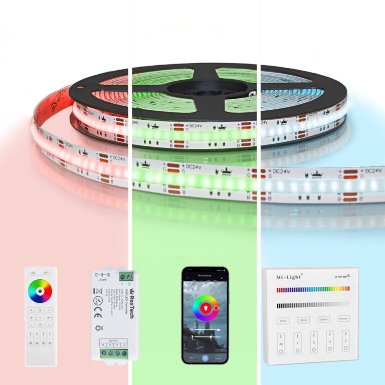 23 meter RGB led strip cob met 840 leds p/m – complete set