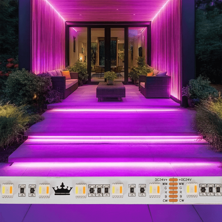 4 meter RGBWW premium led strip voor buiten losse strip