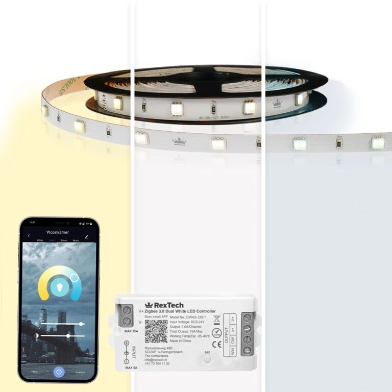 14 meter complete set dual white led strip met zigbee controller
