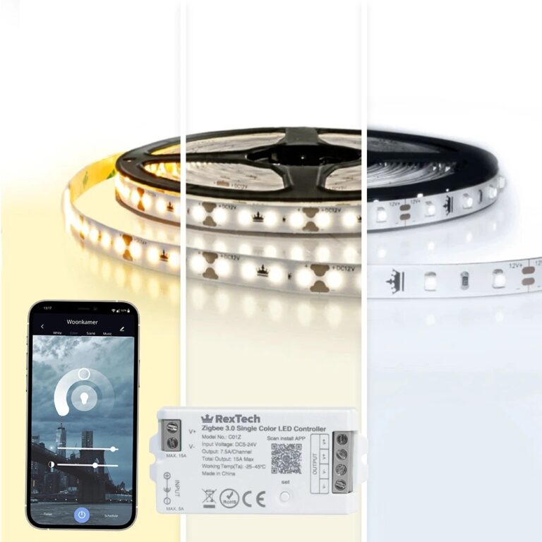 Hue compatible – Zigbee controller met 5 meter witte ledstrip – Complete set