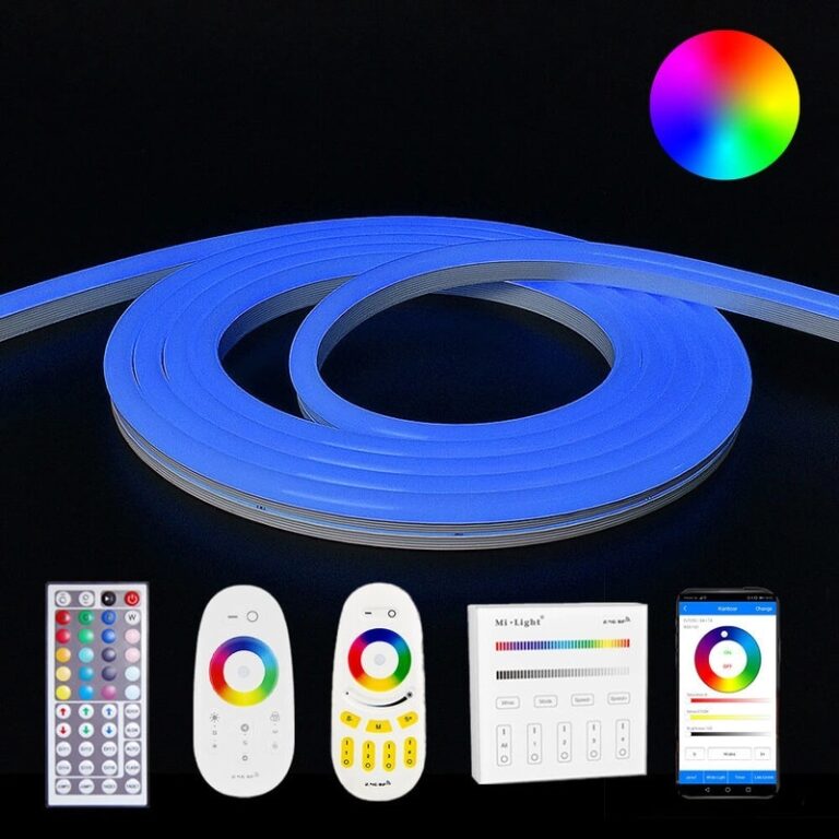 7 meter RGB neon led flex maxi rond – complete set neon verlichting