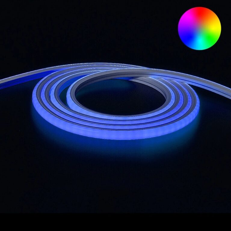 8 meter neon led flex RGB midi top view – losse strip