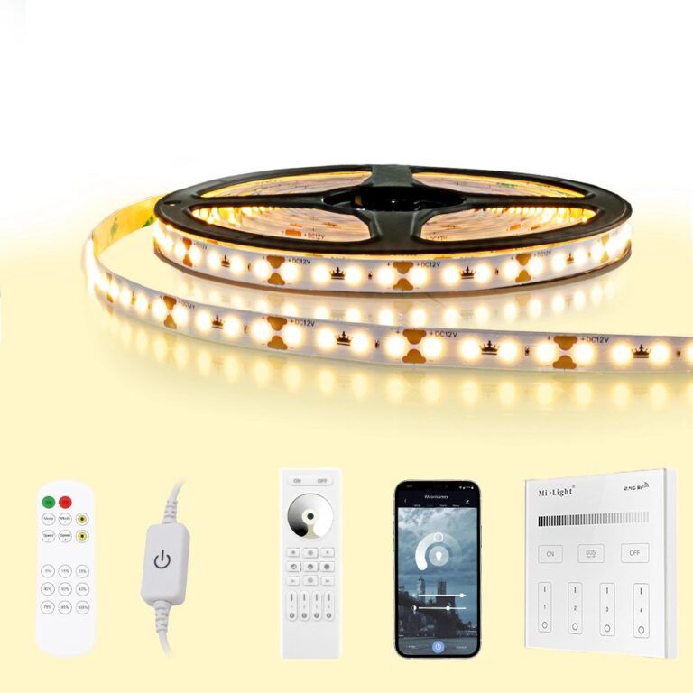 8 meter warm wit – complete set basic – 128 leds p/m