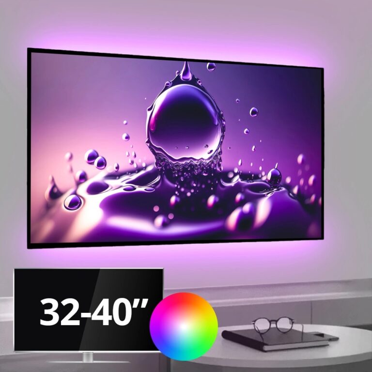 Tv led strip set met 2 RGB strips voor tv’s van 32 tot 40 inch