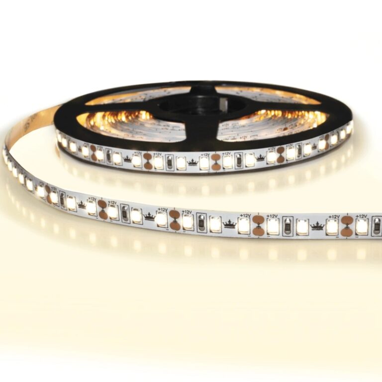 5 meter led strip ip20 12v of 24v – warm wit 3000k – 120 leds p/m