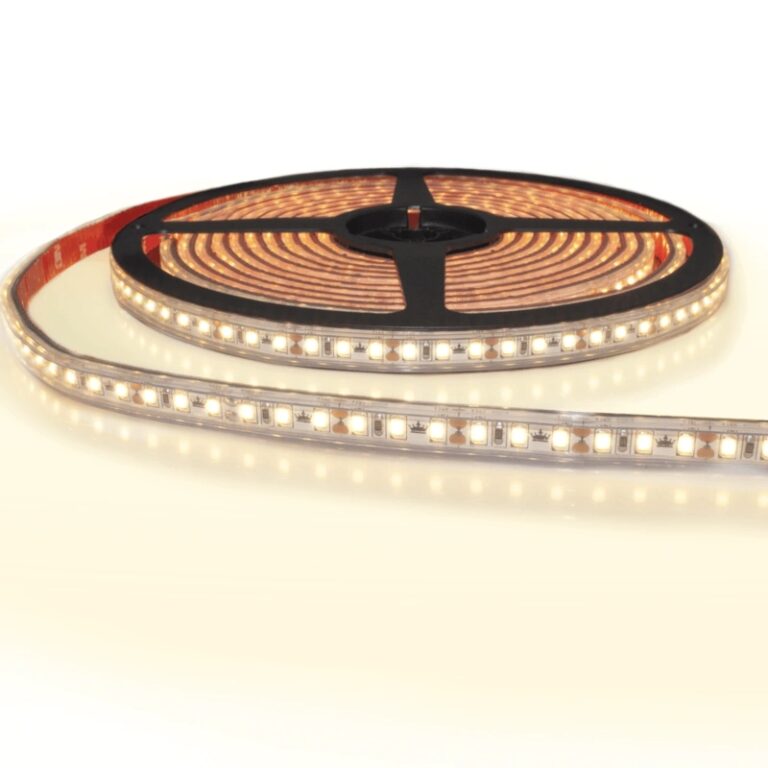 5 meter led strip ip65/67 12v of 24v – warm wit 3000k – 120 leds p/m