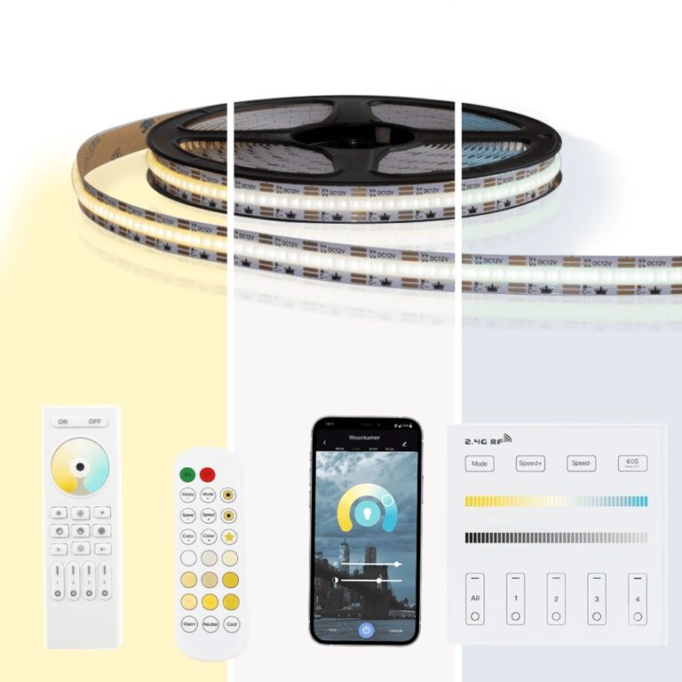 6 meter dual white led strip complete set – prime 608 leds