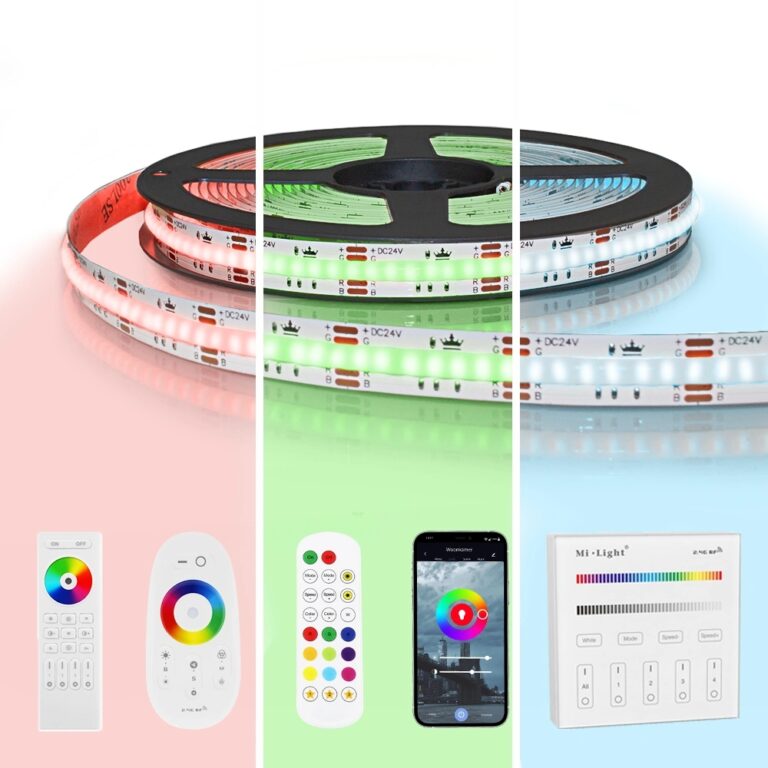 6 meter RGB led strip cob met 840 leds p/m – complete set