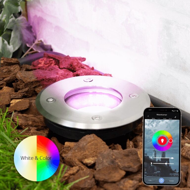 Inbouw grondspot voor buiten met zigbee gu10 spot – rond