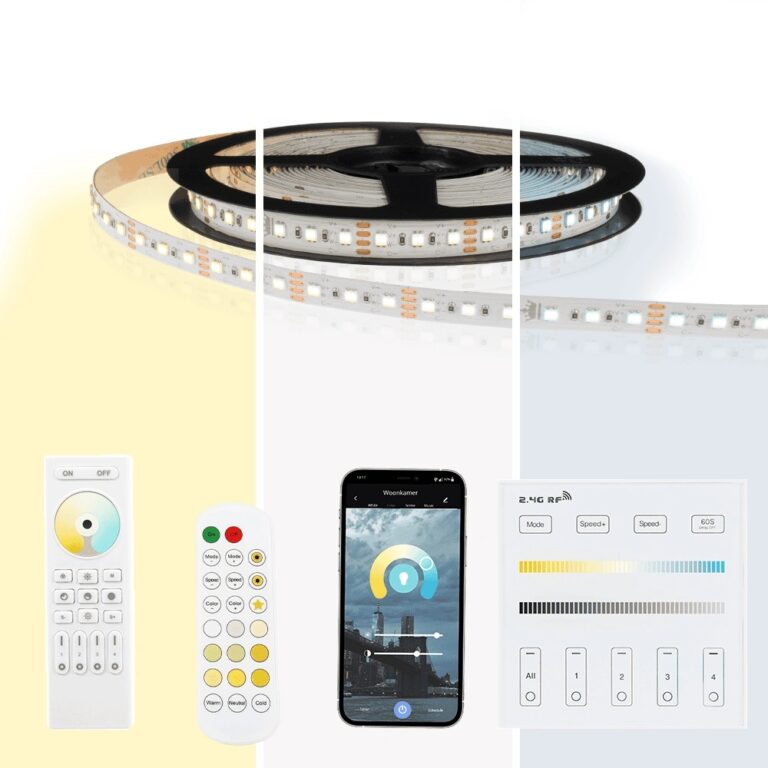 10 meter dual white led strip complete set – premium 1200 leds