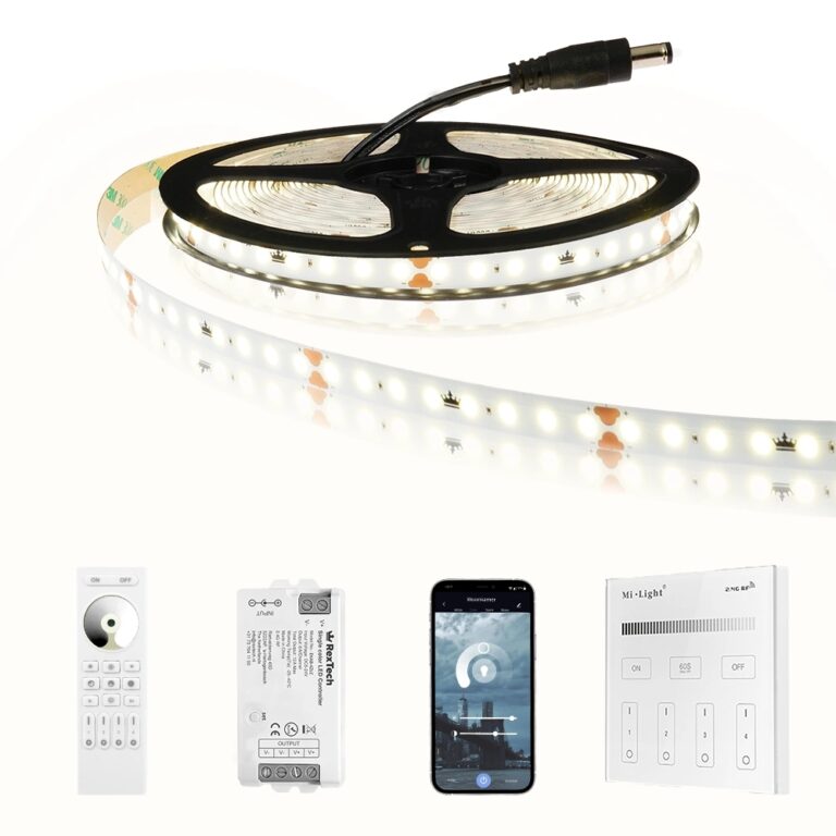 12 meter led strip helder wit – complete set – basic 128 leds p/m