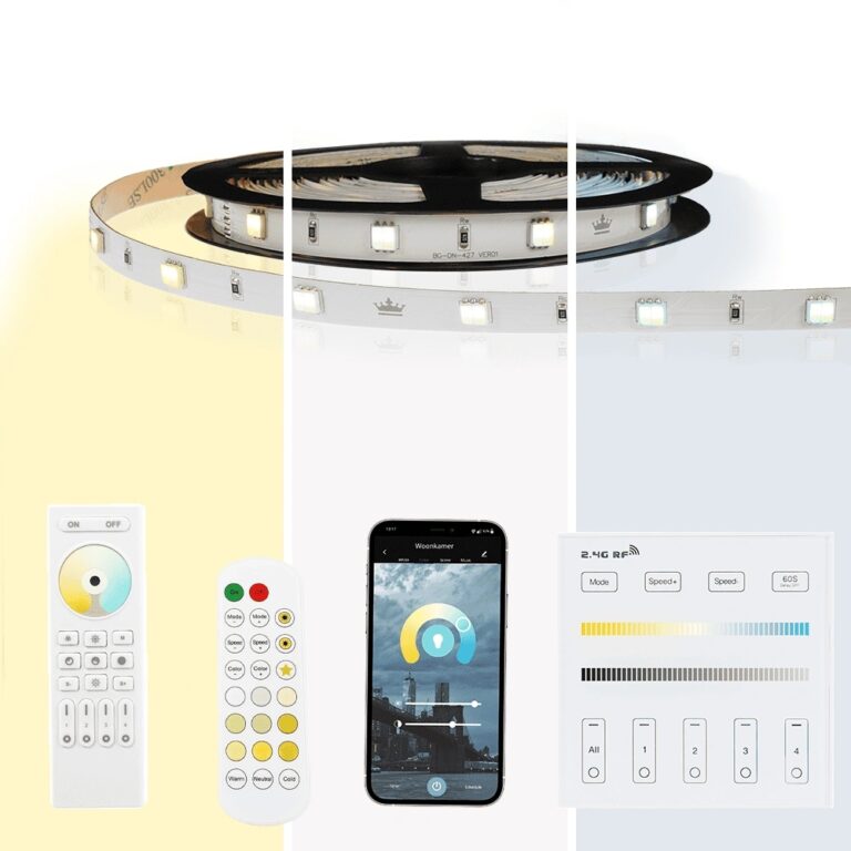 5 meter dual white led strip complete set – basic 300 leds