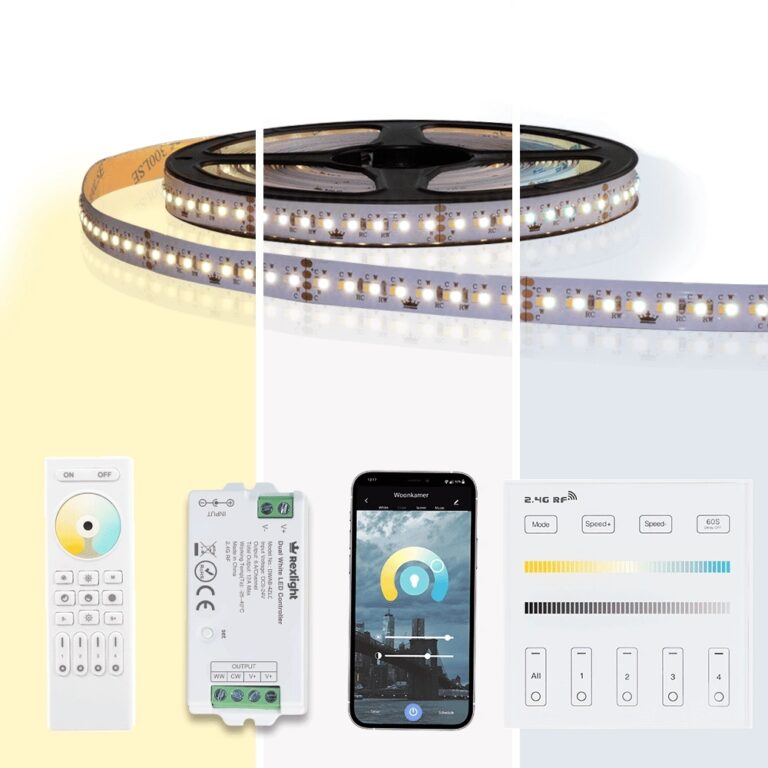 8 meter dual white led strip complete set – pro 320 leds