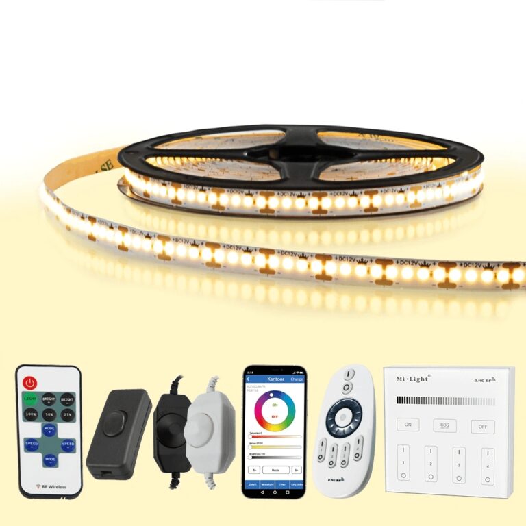 Ledstrip 1 meter warm wit – complete set premium plus – 240 leds p/m
