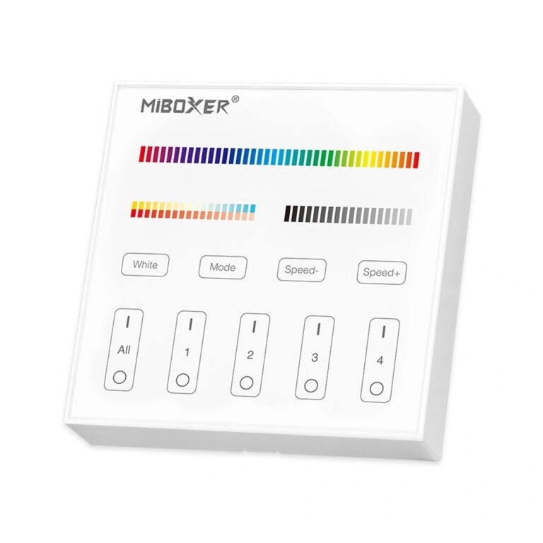 Touch panel 4-zone RGBWW wandpaneel op batterij