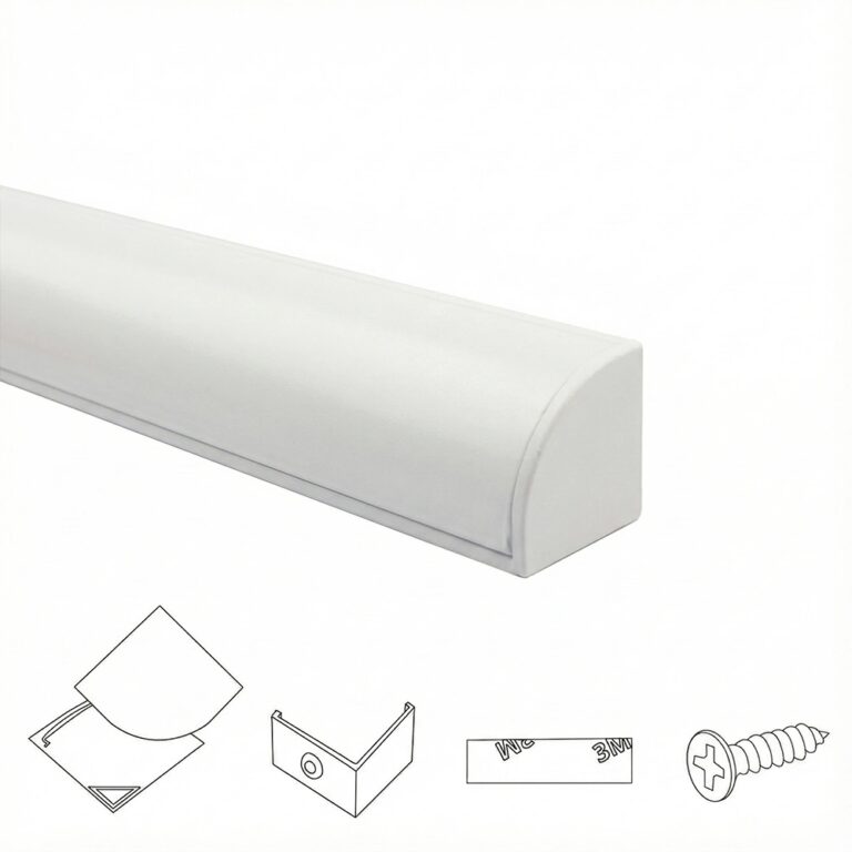 Ledstrip profiel hoek in wit – slim line – compleet inclusief afdekkap 3 meter